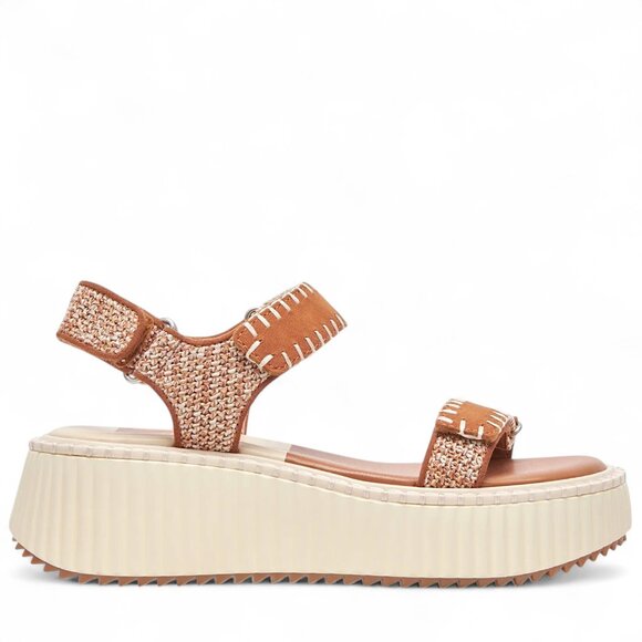 Dolce Vita Brown and Cream Platform Sandals - Picture 2 of 10